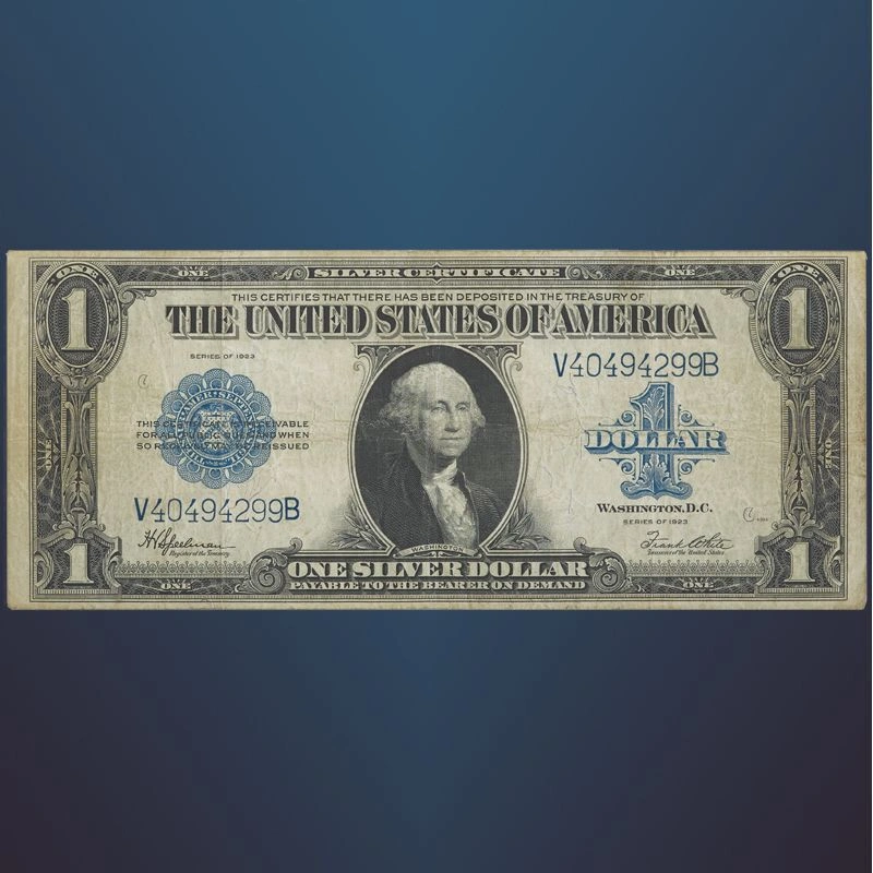 The-Last-Large-Size-One-Dollar-Silver-Certificate 1923 $1 Silver Certificate Dollar Bills