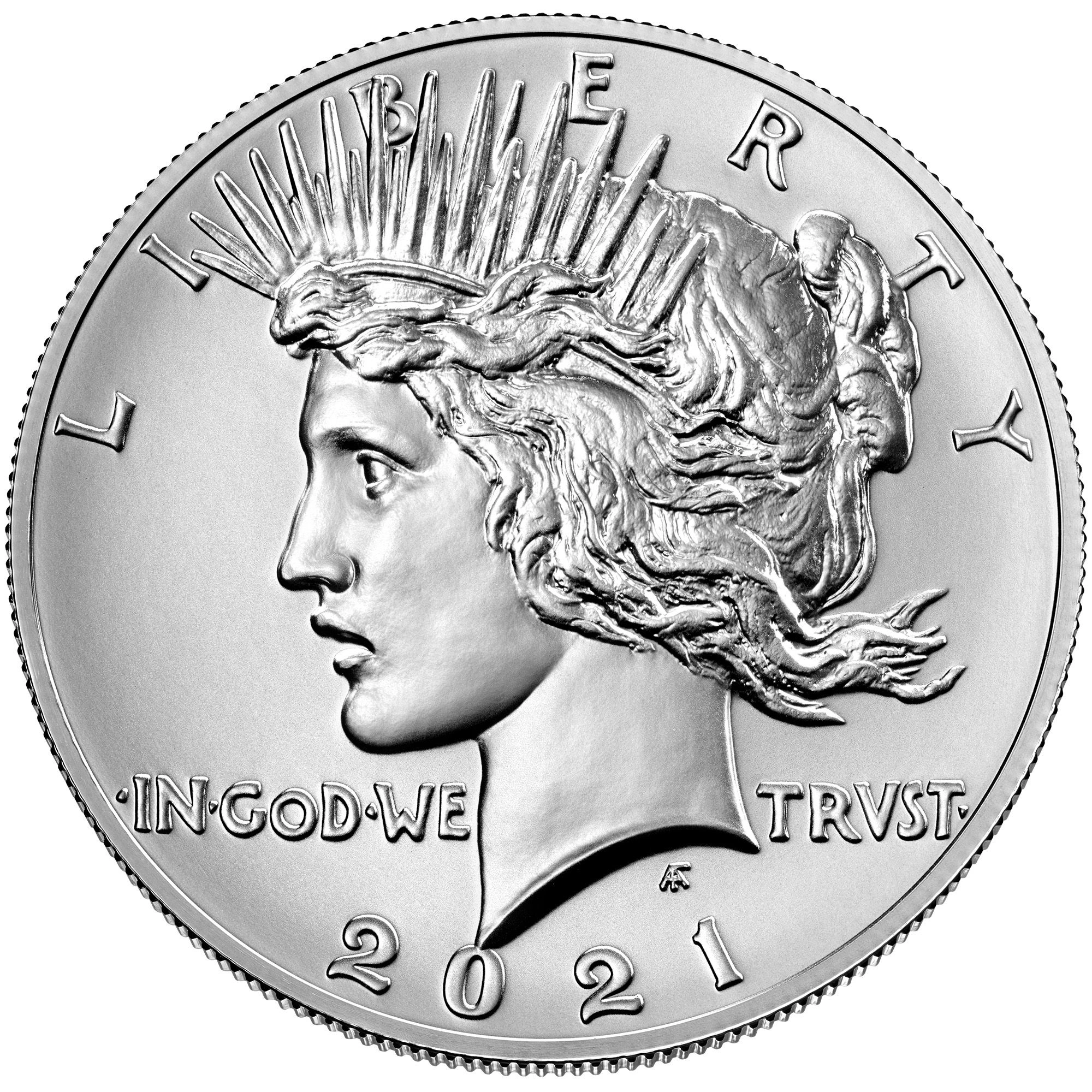peace-dollar Peace Dollar silver coin showing Liberty crowned with rays and an eagle resting with olive branch.